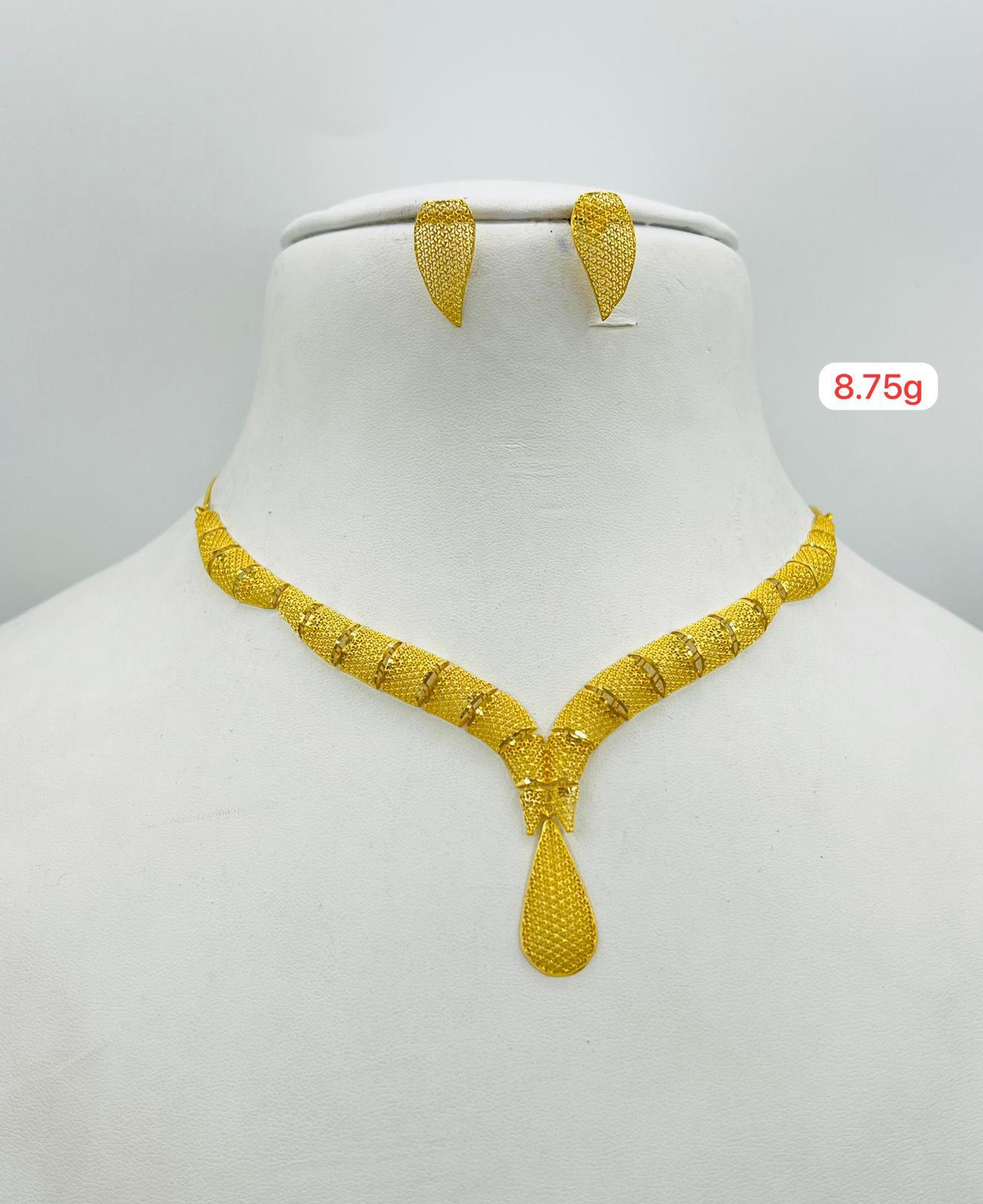 Cascade Drop Set — Tapered links with teardrop pendant · 8.75g